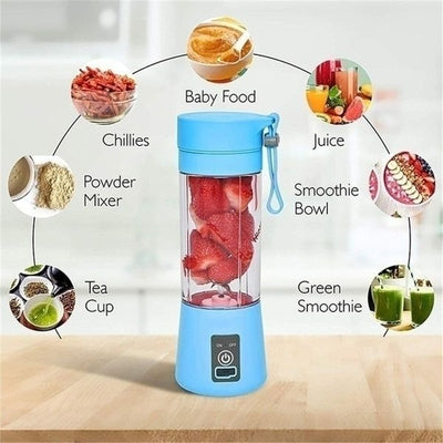 Rechargeable Portable Mini Juicer Blender – 6 Blades[Random Color]