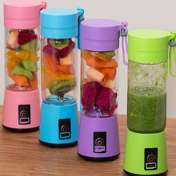Rechargeable Portable Mini Juicer Blender – 6 Blades[Random Color]