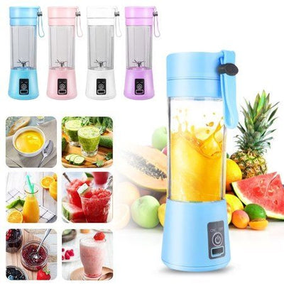 Rechargeable Portable Mini Juicer Blender – 6 Blades[Random Color]